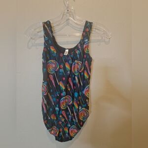 Terez girls size 16 candy print one piece swimsuit NWOT